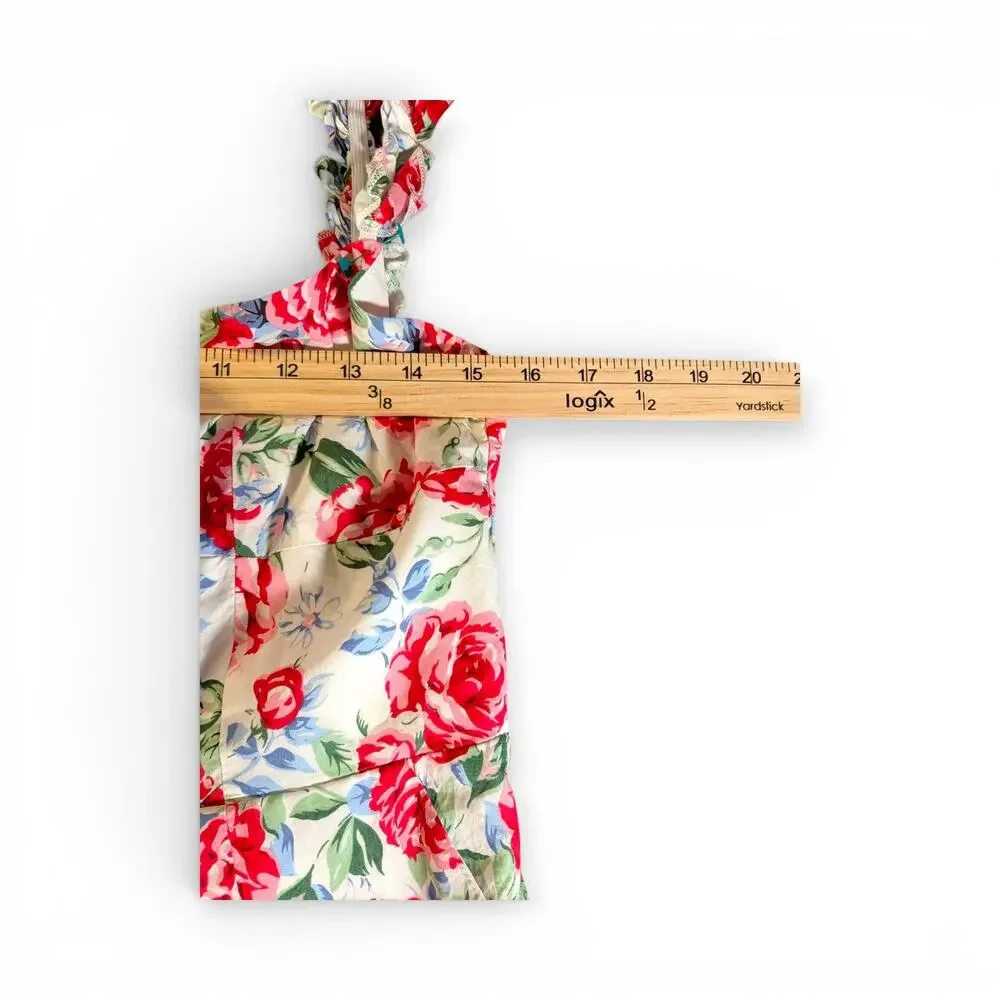 Hello Molly Floral Cottagecore Romper Size 8 Rose Print